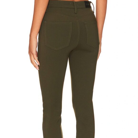 NWT Pistola Kendall High Rise Skinny Scuba W/Ankle Zippers-Forest Green SZ 27 - Picture 3 of 5